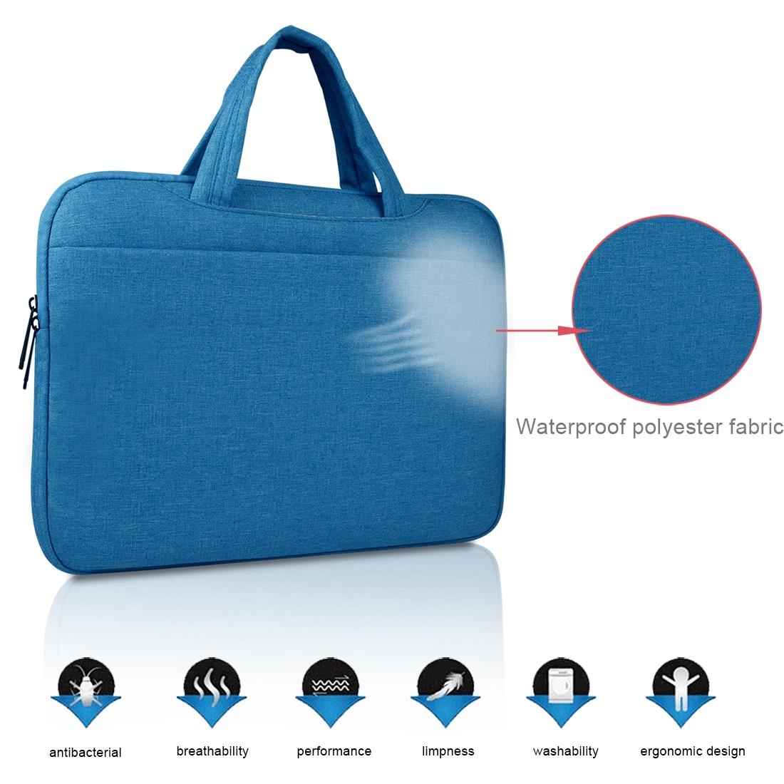 Portable Oxford Cloth Laptop Bag for 12 Devices - Multiple Pockets - Grey