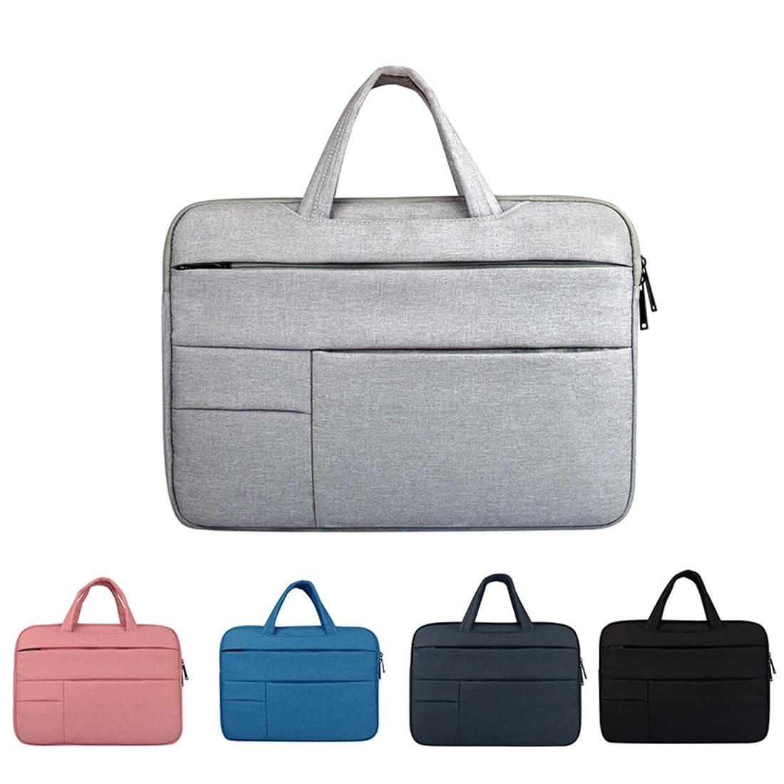Portable Oxford Cloth Laptop Bag for 12 Devices - Multiple Pockets - Grey