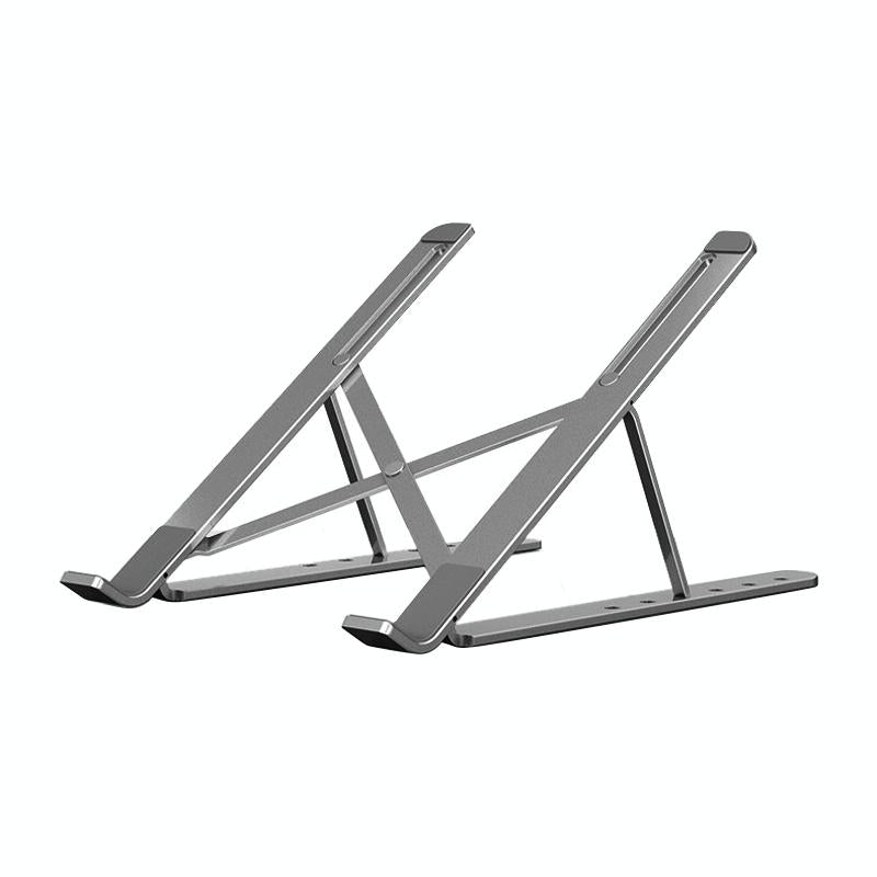 Adjustable Laptop Stand - Portable Folding Height Increase Heat Dissipation - Grey