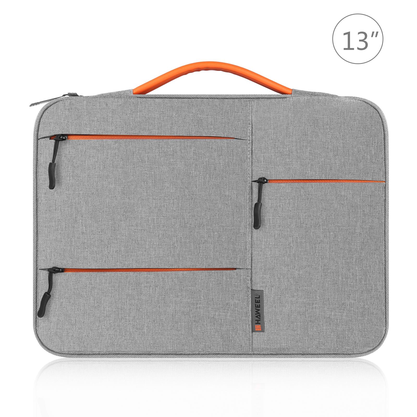 13 Laptop Sleeve Case for Macbook Samsung Thinkpad Sony Dell Alienware Chuwi Asus Hp -13.5 Inch Zipper Briefcase Handbag - Grey