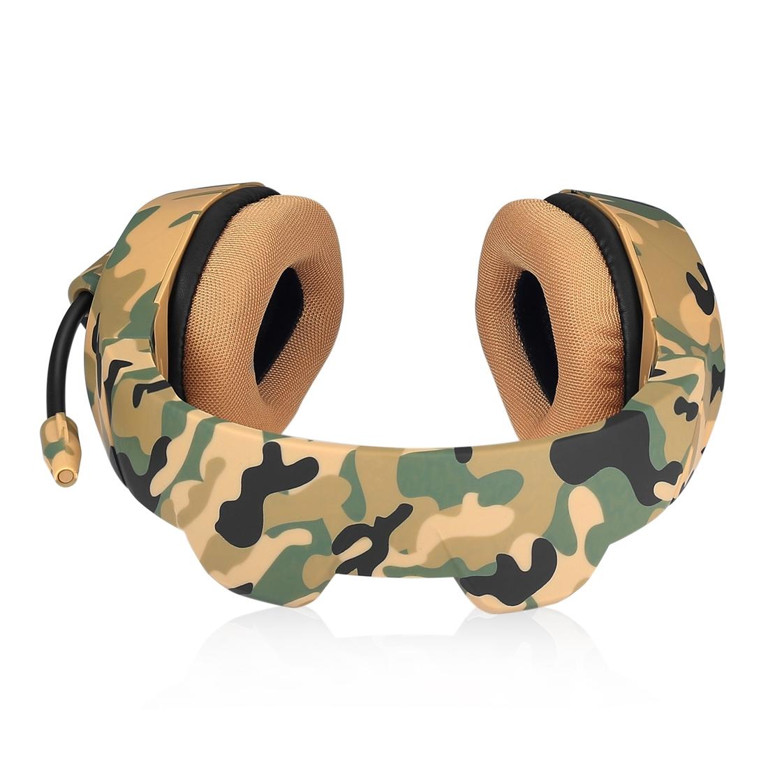 Camouflage Gaming Headset With Noise Canceling Mic - Grey