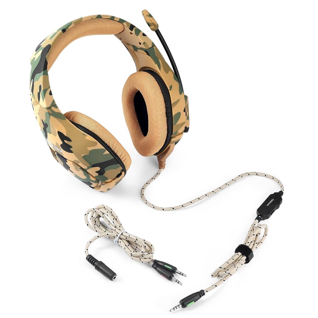 Camouflage Gaming Headset With Noise Canceling Mic - Grey
