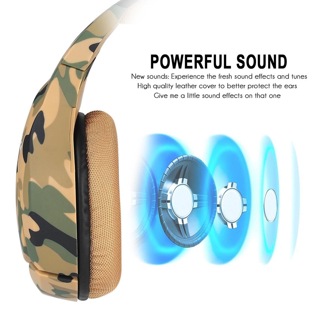 Camouflage Gaming Headset With Noise Canceling Mic - Grey