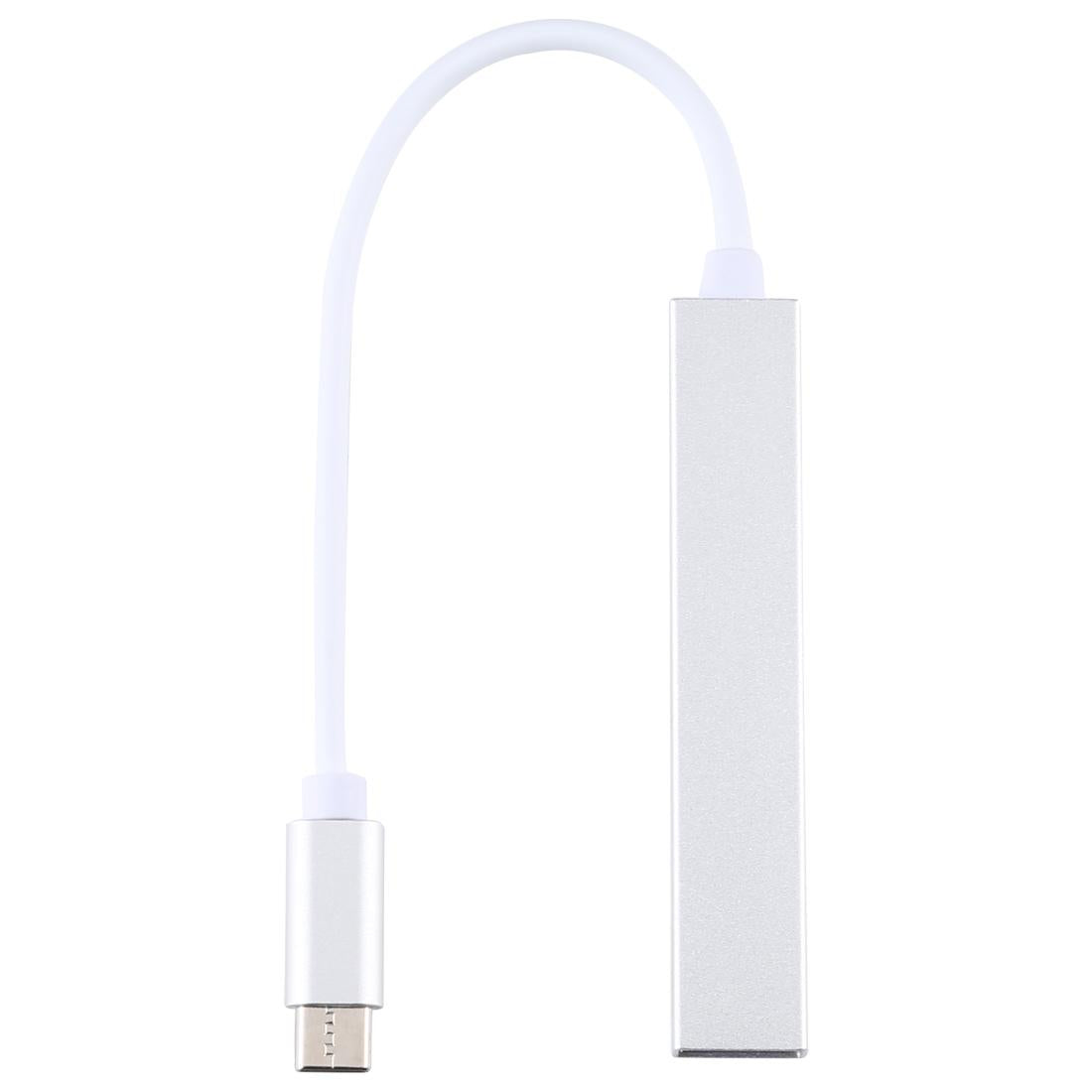 4-Port Usb-C Hub Adapter With Usb 3.0 - Silver Grey