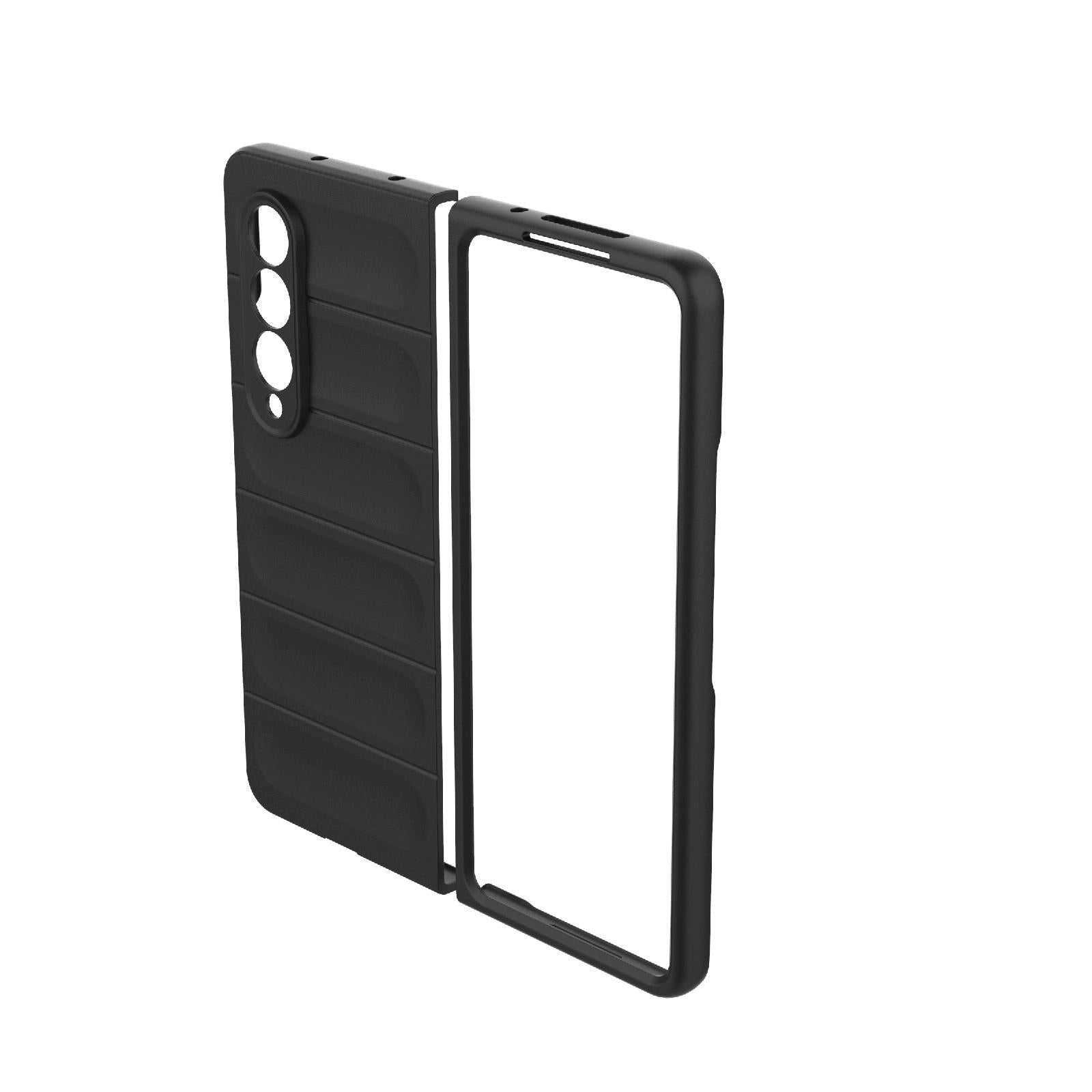 For Samsung Galaxy Z Fold4 5G Foldable Shockproof Phone Case with Magic Shield - Slim Design - Wine Red
