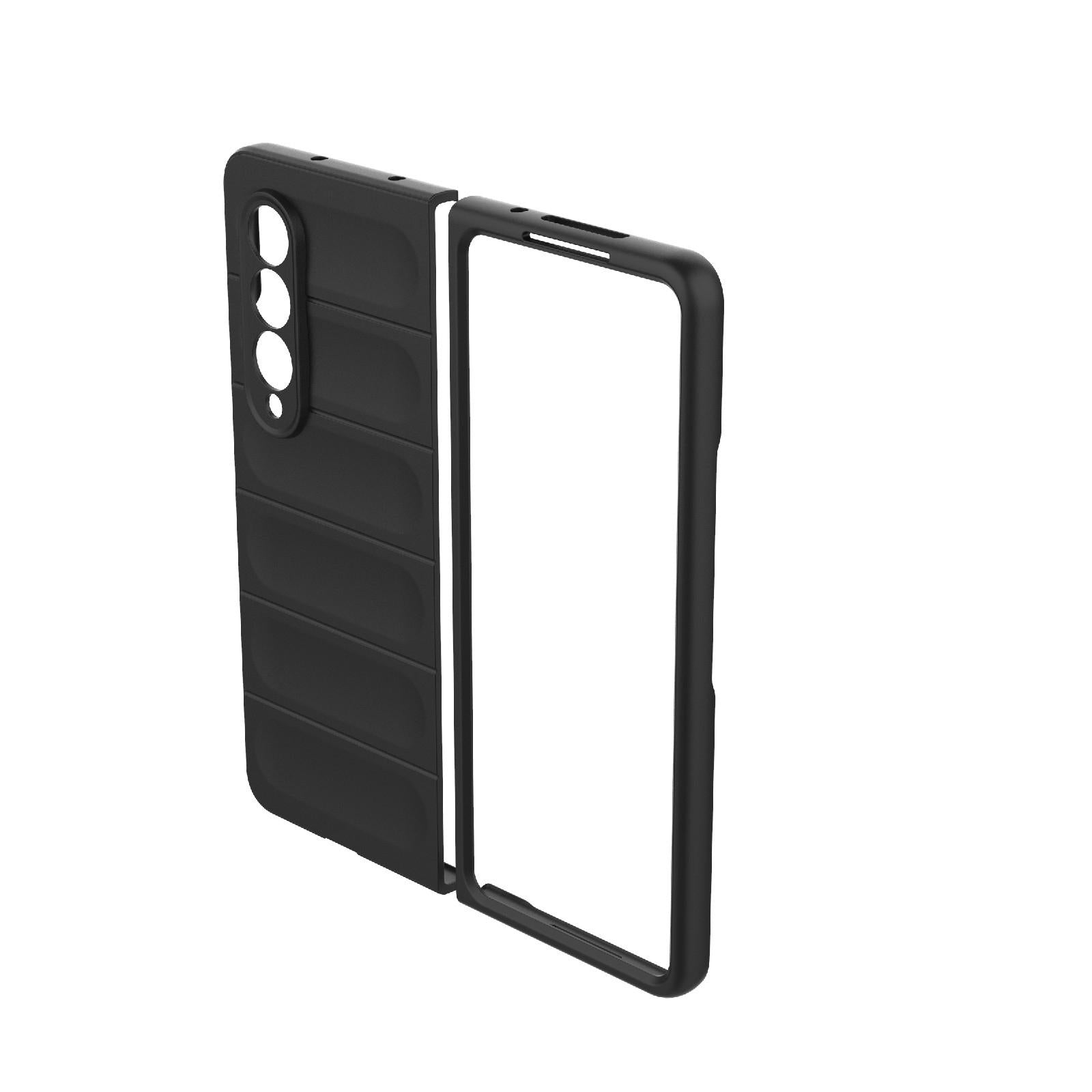 For Samsung Galaxy Z Fold4 5G Foldable Shockproof Phone Case with Magic Shield - Slim Design - Wine Red