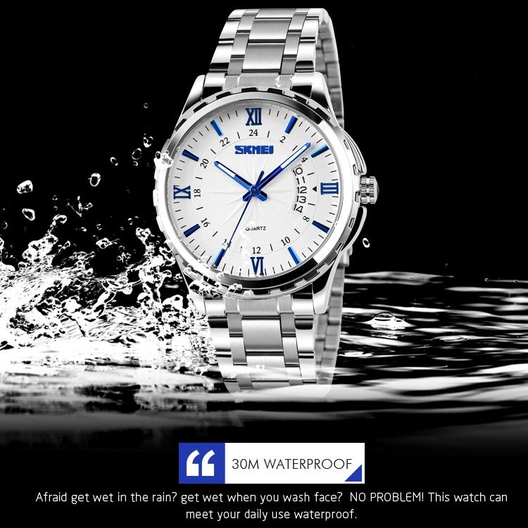 Waterproof Multifunctional Quartz Wrist Watch - Fashionable and Business-ready - Blue