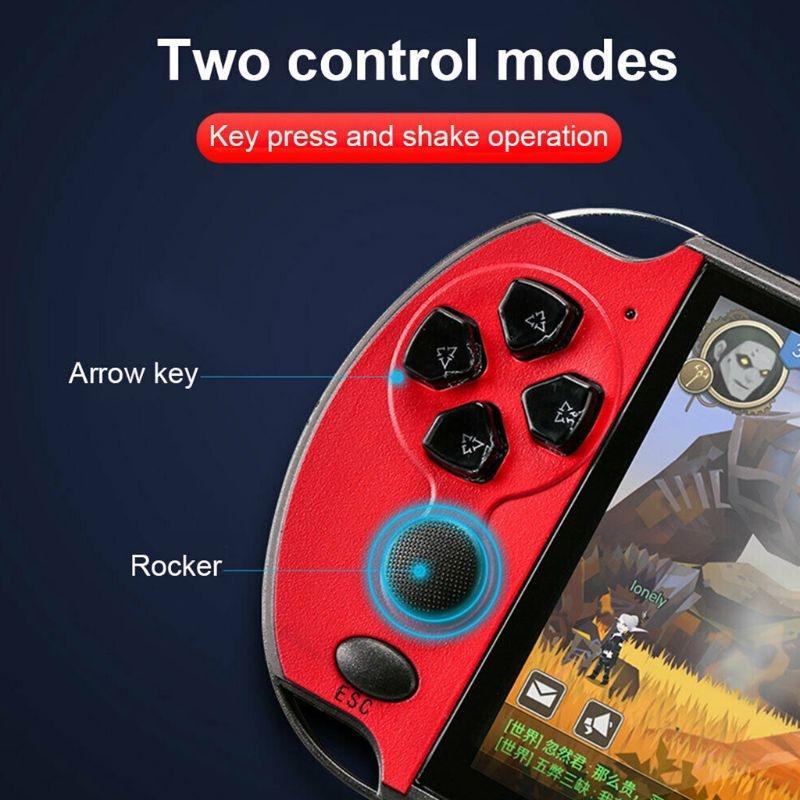 Retro Classic Handheld Game Console With 5.1 Hd Screen & 8G Memory - Supports Mp4 / Ebook - Red