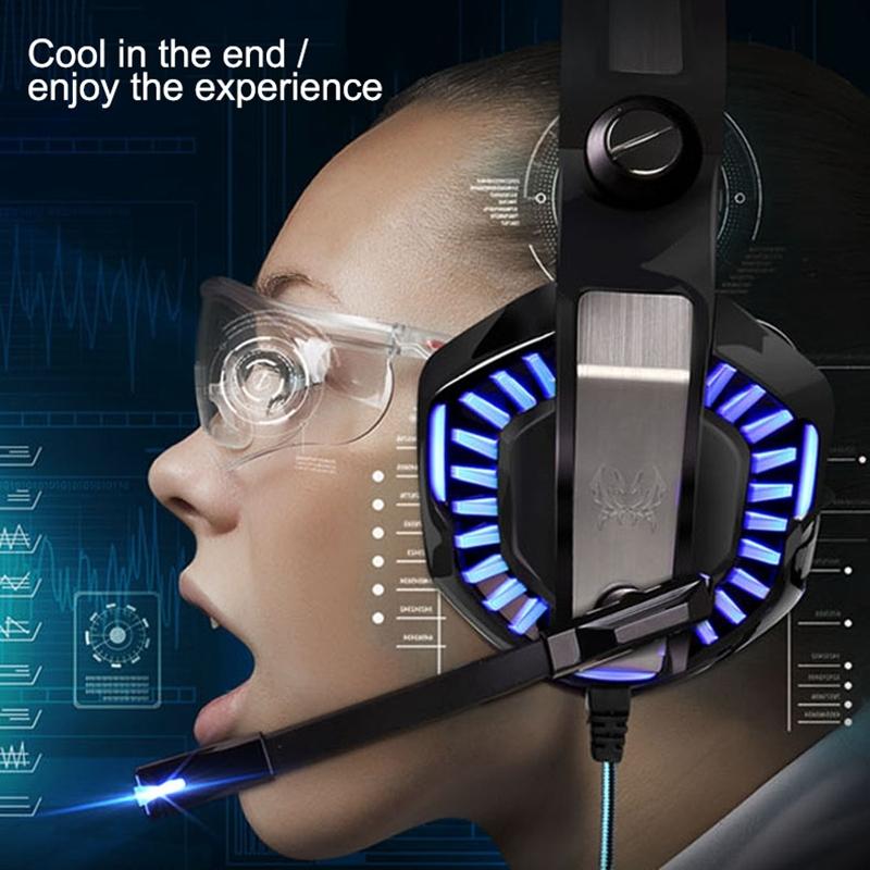 Stereo Gaming Headset With Mic & Led For Ps4 Smartphone Tablet Pc - Red