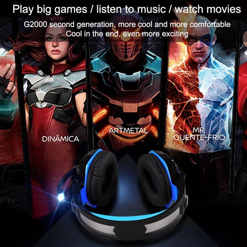 Stereo Gaming Headset With Mic & Led For Ps4 Smartphone Tablet Pc - Red