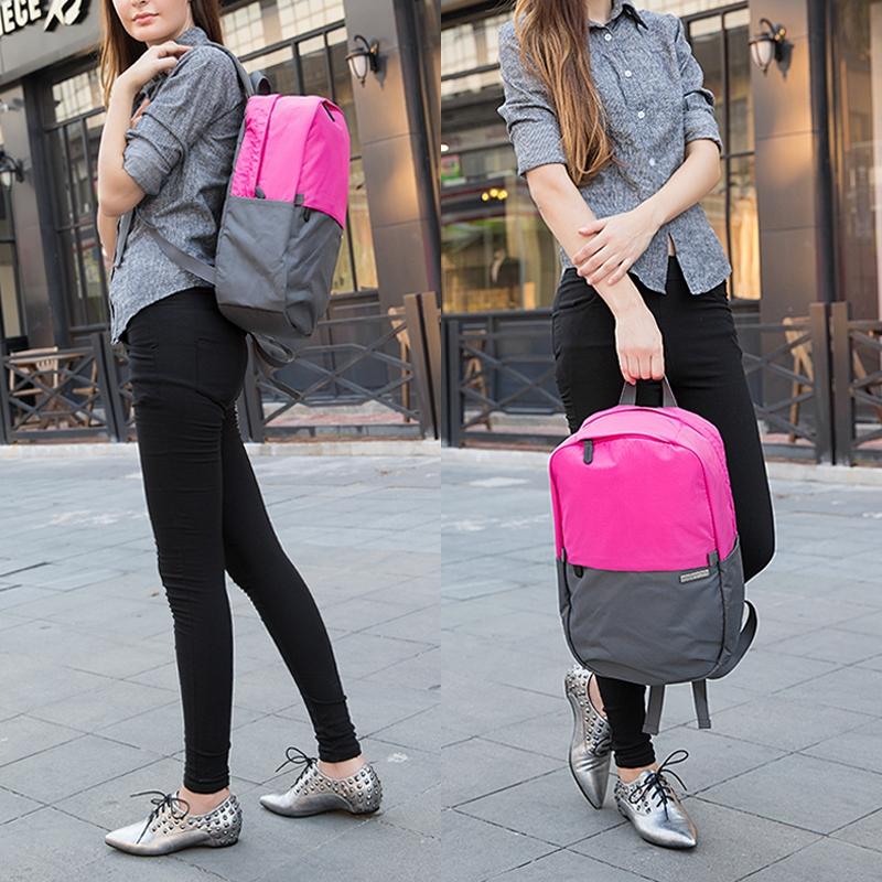Xy Series Multi-functional Backpack for 13.3 Inch Laptop - Fashion Colour Matching - Rose Red