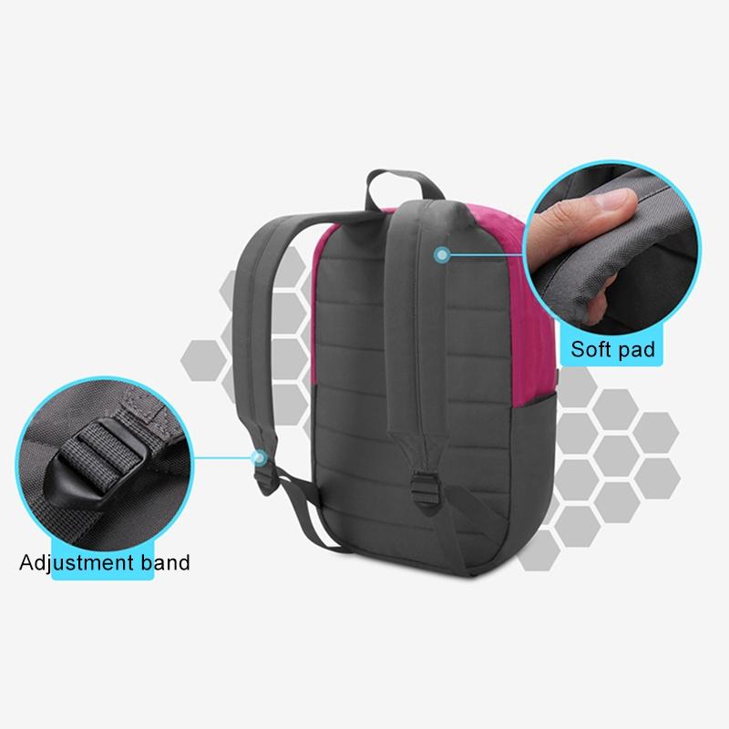 Xy Series Multi-functional Backpack for 13.3 Inch Laptop - Fashion Colour Matching - Rose Red
