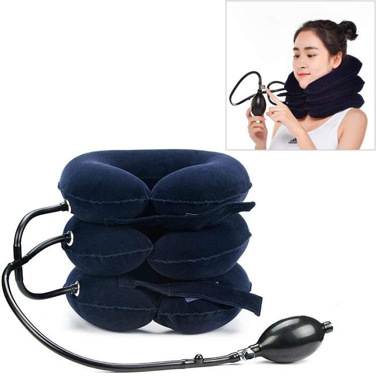 Full Cashmere Cervical Traction Instrument Neck Massage & Support - Rose Red