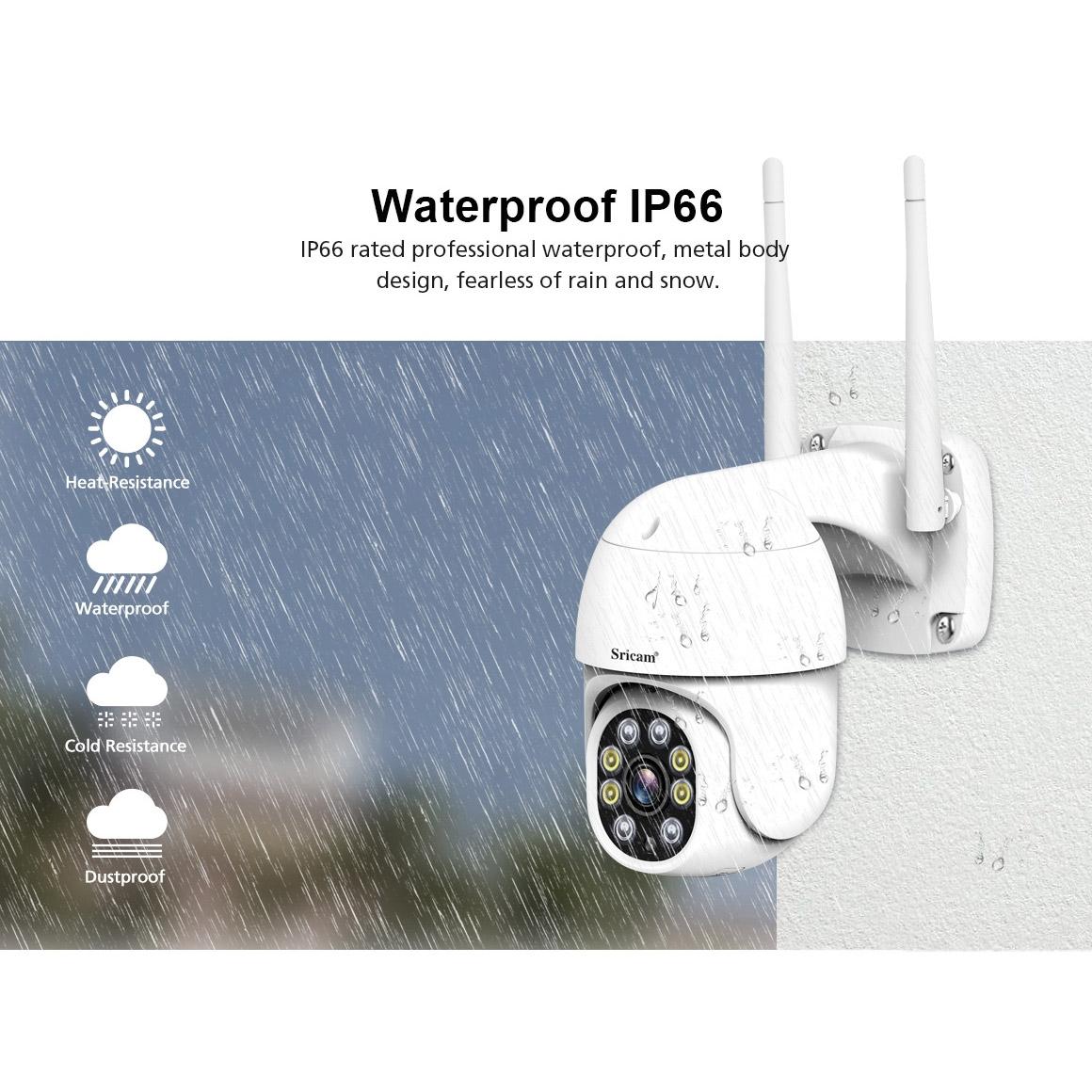 Outdoor Ptz Camera With 1080P Hd Two-Way Audio Motion & Humanoid Detection Colour Night Vision Tf Card Support
