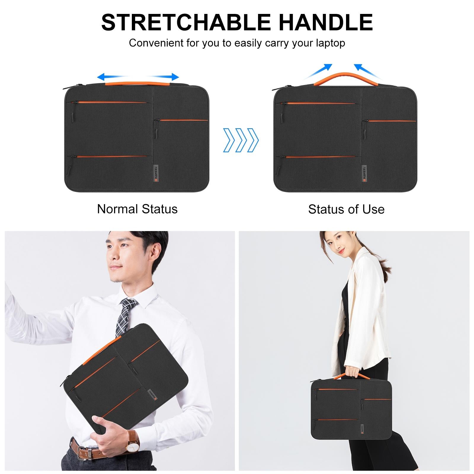 13 Laptop Sleeve Case for Macbook Samsung Thinkpad Sony Dell Alienware Chuwi Asus Hp -13.5 Inch Zipper Briefcase Handbag - Navy Blue