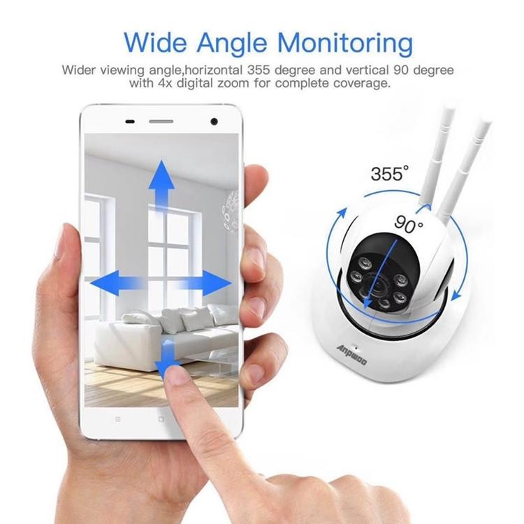 720P Hd Wifi Ip Camera With Motion Detection And Night Vision White