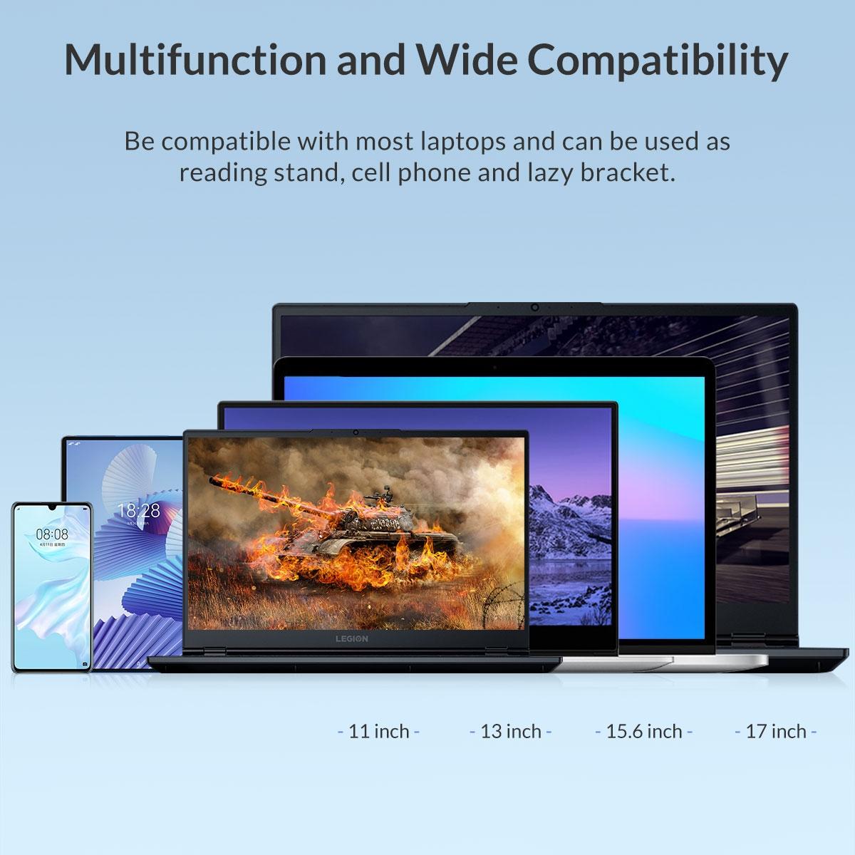 Portable Laptop Stand - Foldable - White