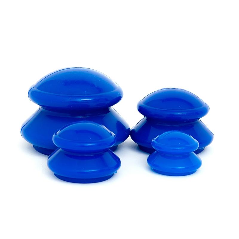4-Piece Silicone Cupping Therapy Set For Body Massage - White