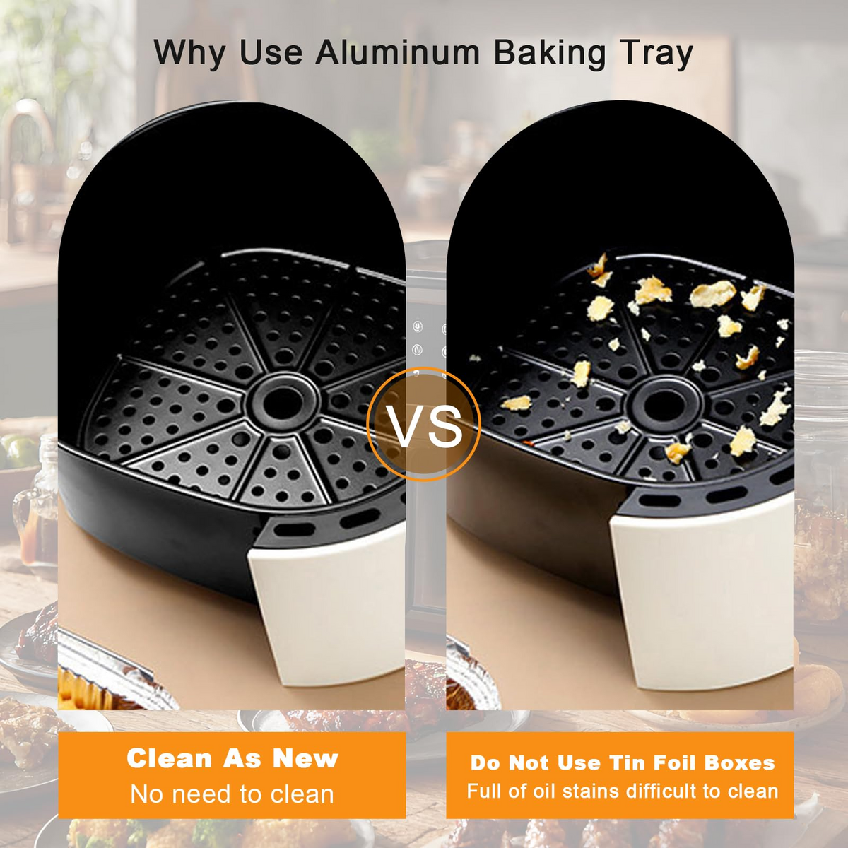 320x Aluminium Square Baking Trays Disposable - Suits Air Frying 20x20x4.5cm