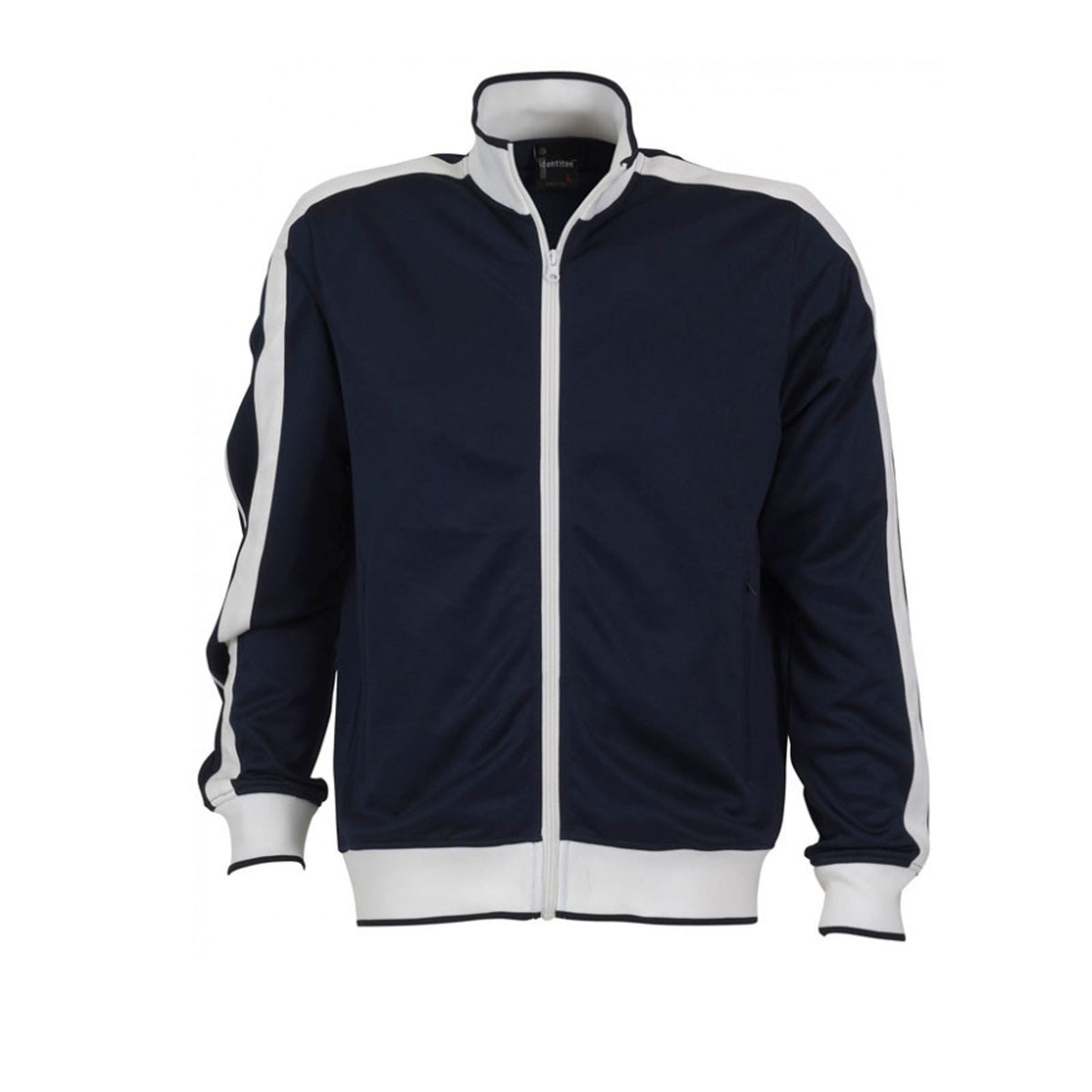 Identitee Ladies Track Top Jacket Tracksuit Warm Winter Full Zip Varsity Jumper Navy/White / L Identitee Ladies Track Top Jacket Tracksuit Warm Winter Full Zip Varsity Jumper Navy/White / L