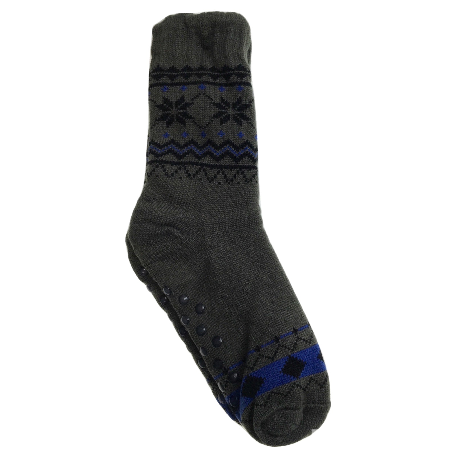 1 Pair Mens Non Slip Thick Fur Warm Winter Bed Socks Thermal Warm Cushion - One Size