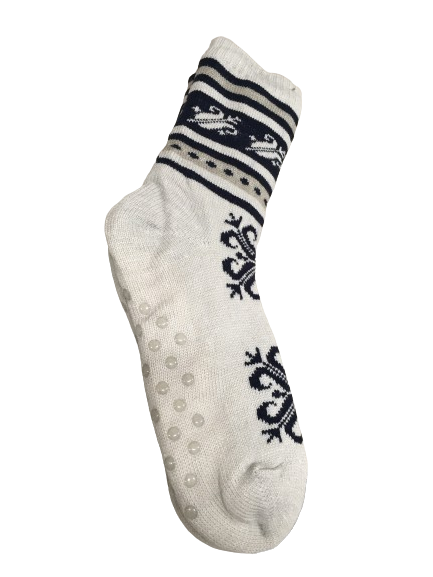 1 Pair Mens Non Slip Thick Fur Warm Winter Bed Socks Thermal Warm Cushion - One Size