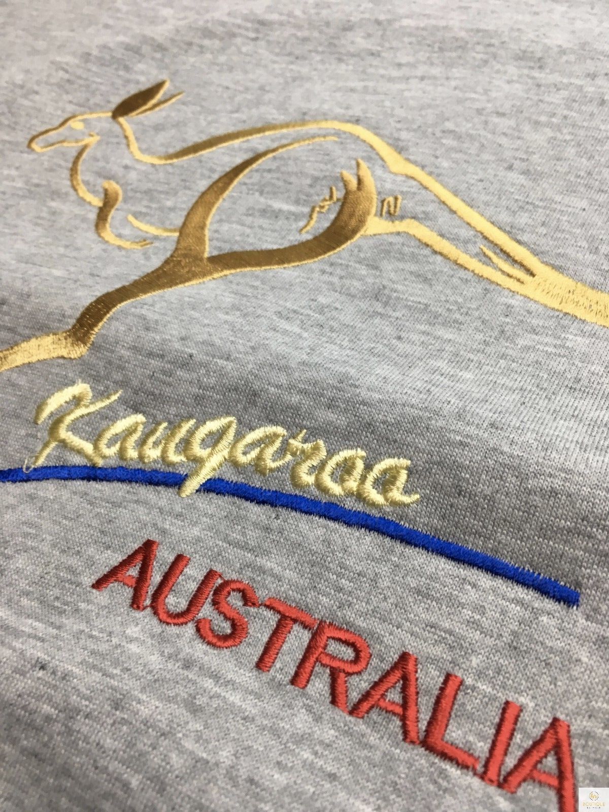 Adult Australian Kangaroo T Shirt Australia Day 100% Cotton Souvenir Tee Top - Grey - L