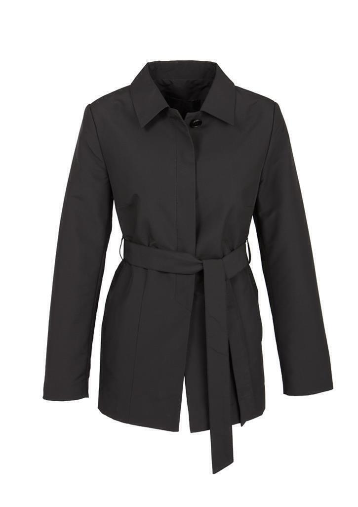 Womens Winter Button Long Trench Coat Jacket Parka Overcoat - Black - XXX-Large