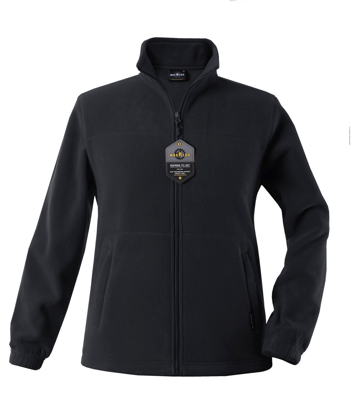 Womens Polar Fleece Full Zip Jumper Jacket Winter Warm in Black