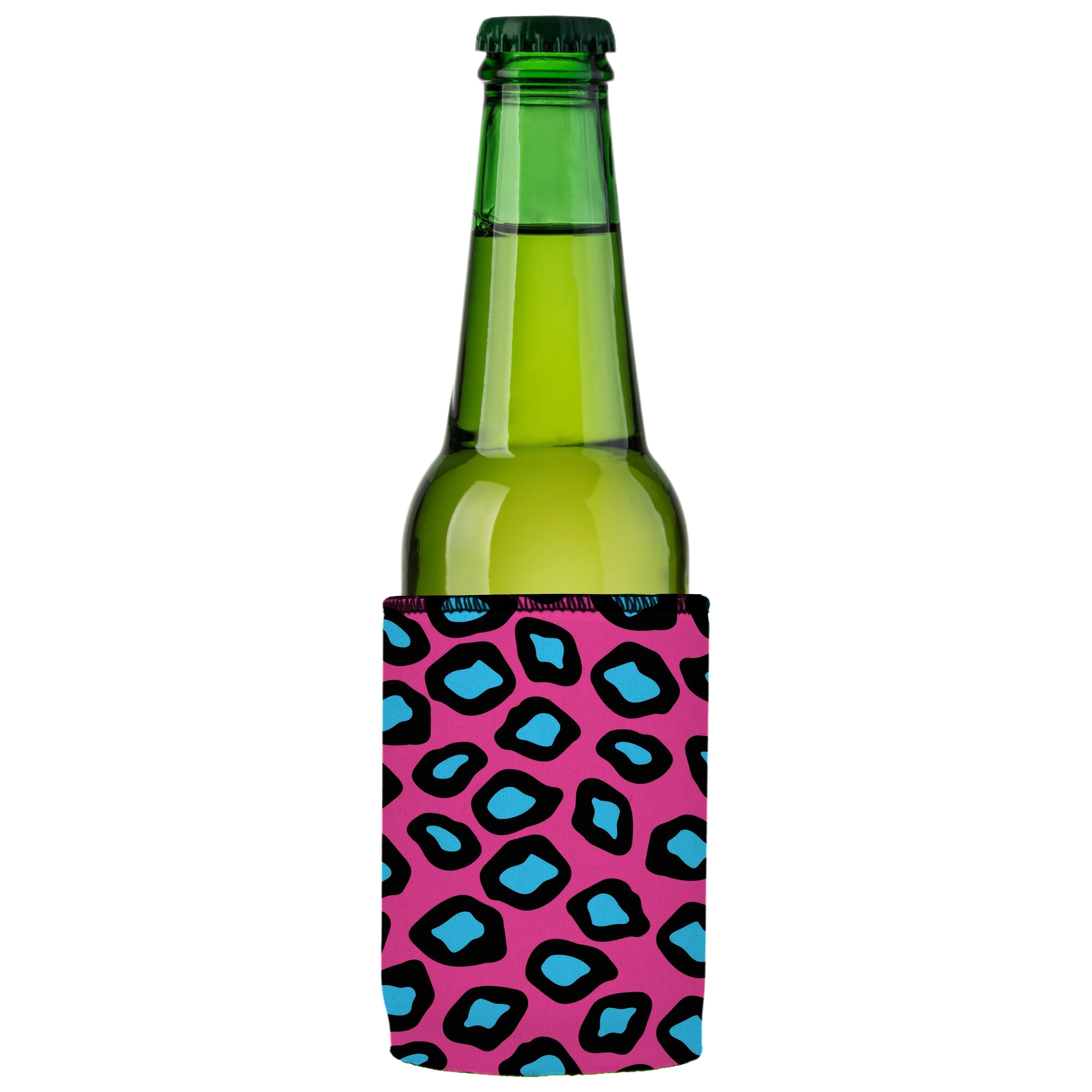 Pink Leopard Print Stubby Cooler 2-Pack - Standard
