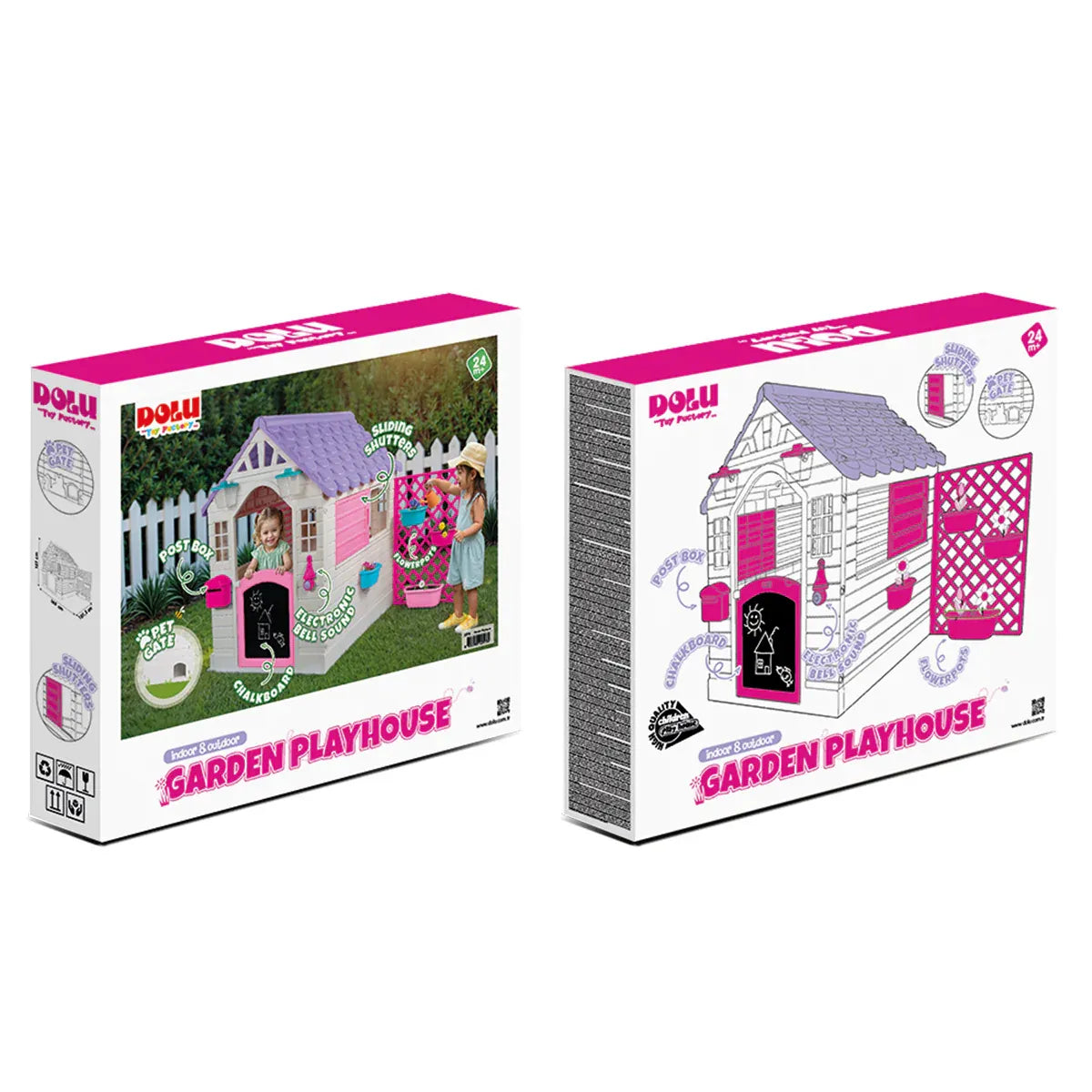 Lifespan Kids Garden Playhouse with Pink Fence