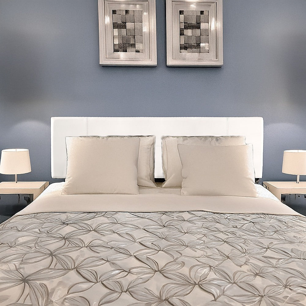 PU Leather King Bed Headboard Bedhead - White