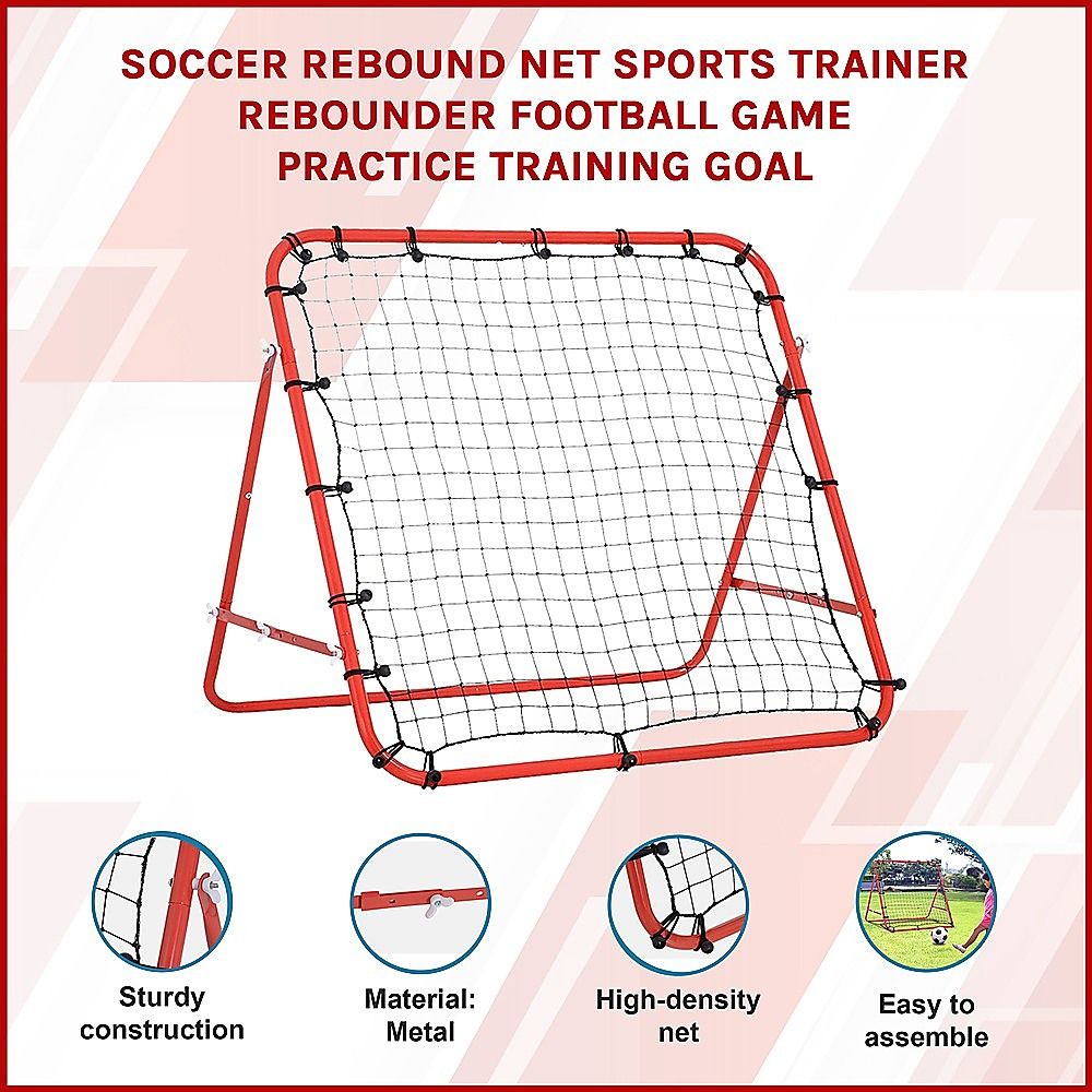 Adjustable Football Rebounder – 100cm Soccer Training Net