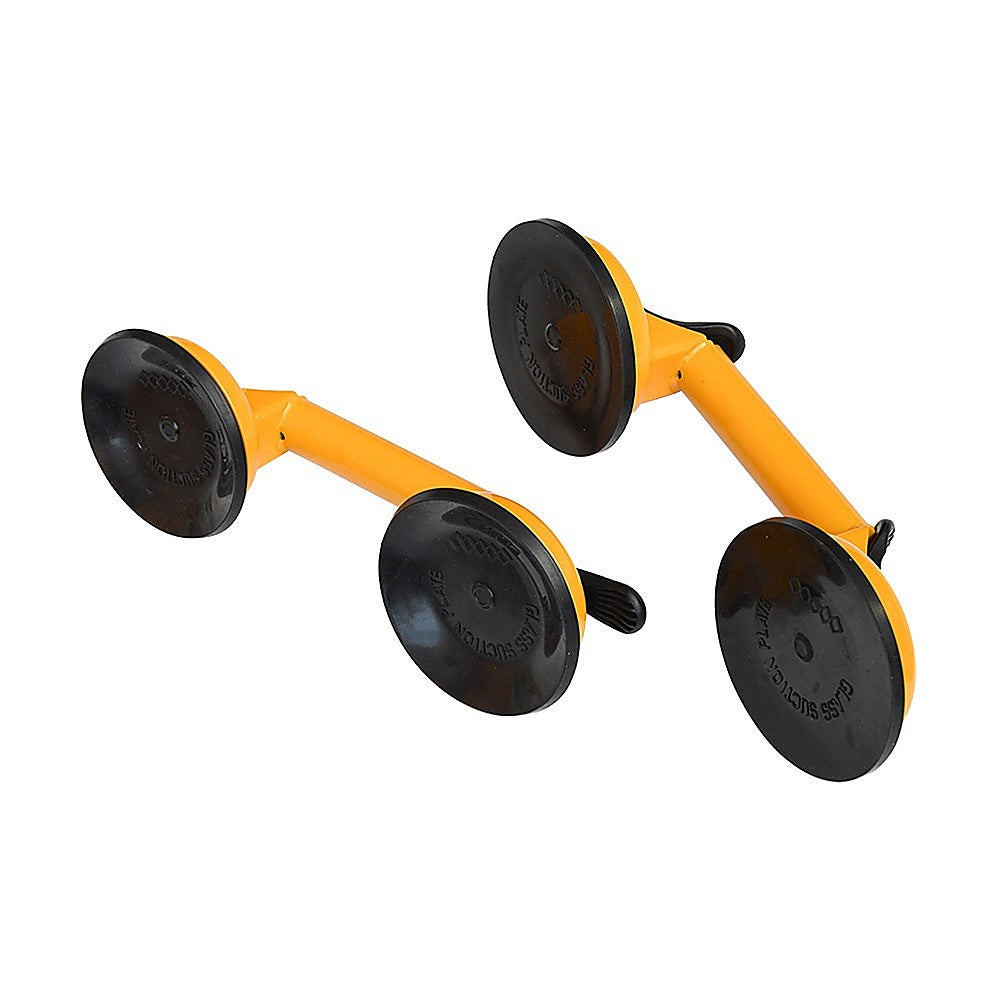 2x 100kg Aluminum Alloy Double Locking Suction Cup Glazer Glass Sucker Lifter