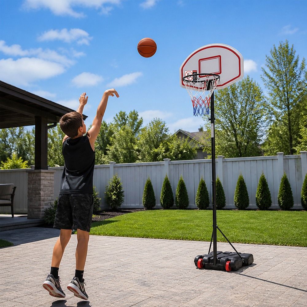 Basketball Ring Hoop Height Adjustable Portable Set