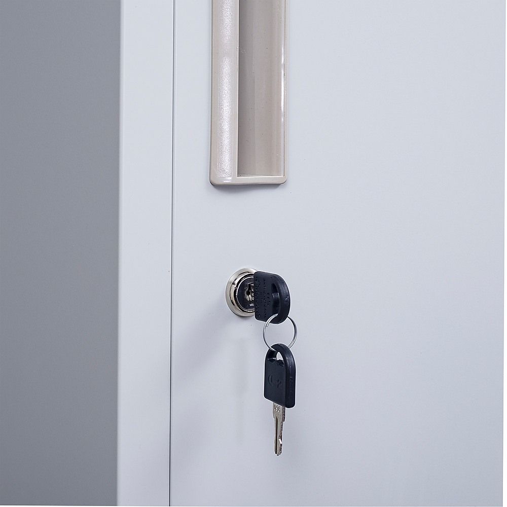 12-Door Steel Locker – Grey, Standard Lock with 2 Keys