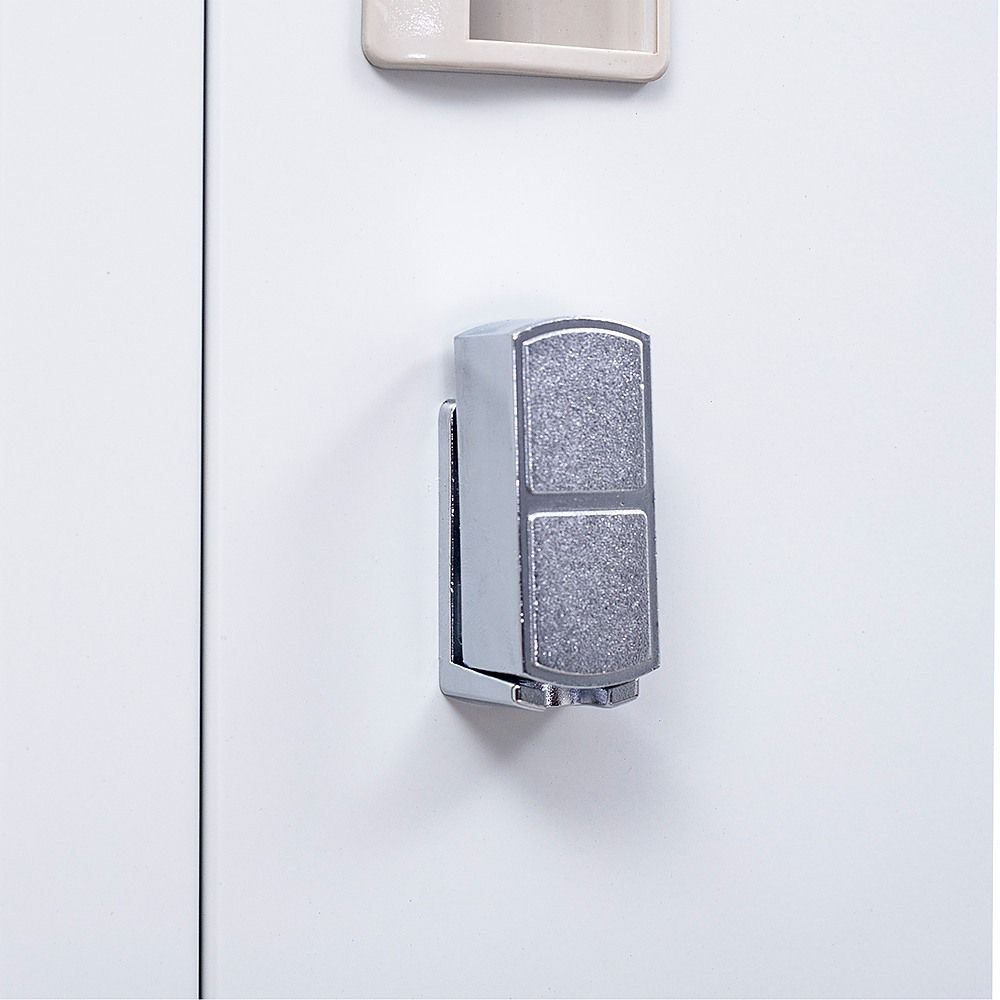 12-Door Steel Locker – Grey, Padlock-operated