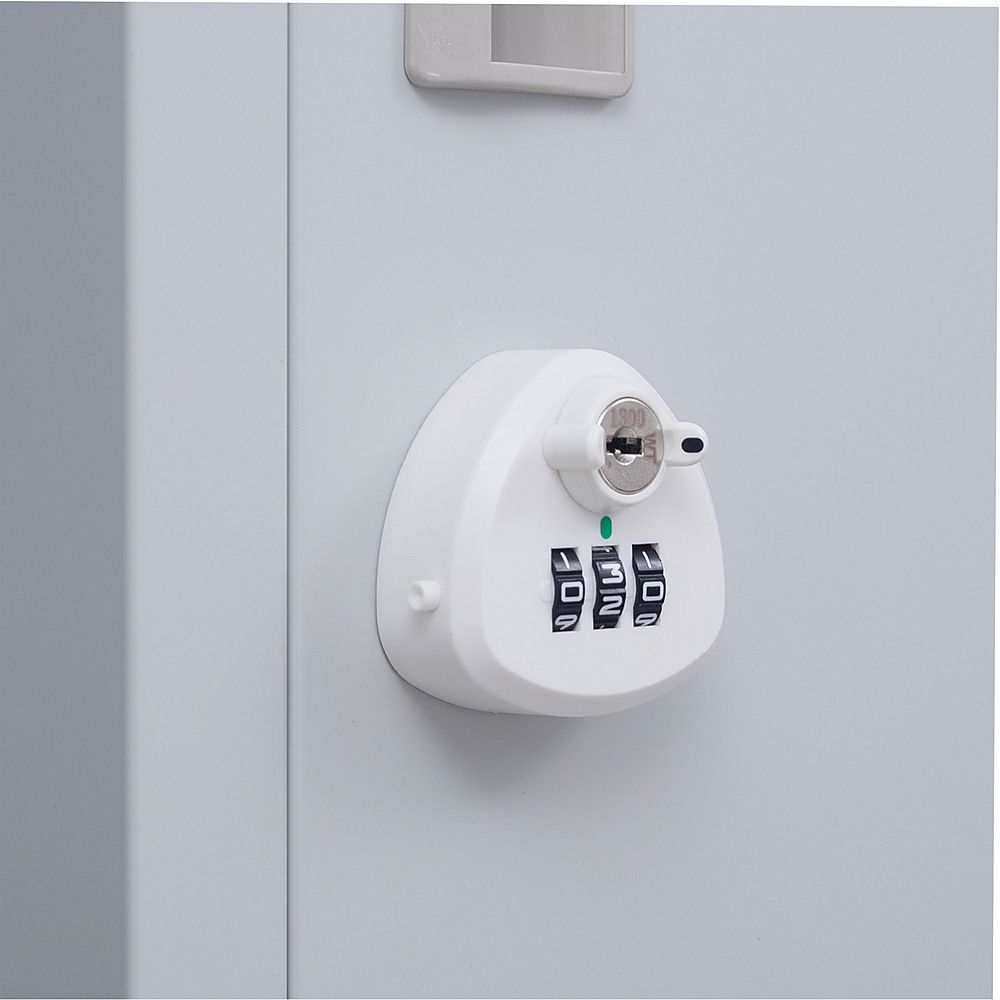 12-Door Steel Locker – Grey, 3-Digit Combination Lock