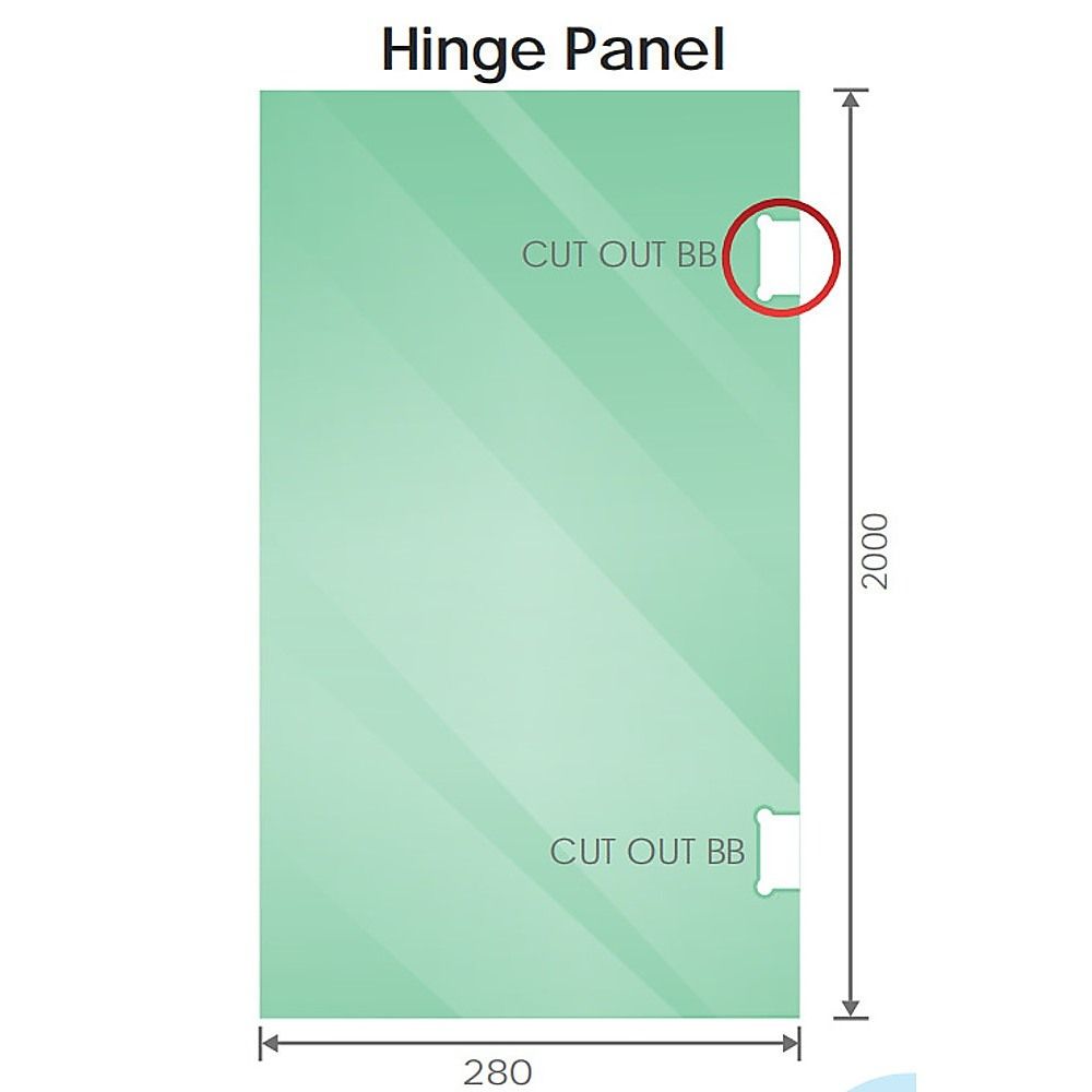 90x110cm Double Door Corner Shower Screen – Wall Channels with SS Hinges in Gold, Round Handle
