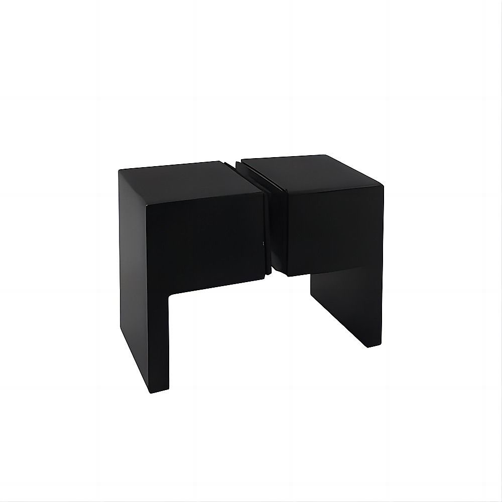 120x120cm Double Door Corner Shower Screen – Black F-Brackets, Brass Hinges & Square Double Pull Handle