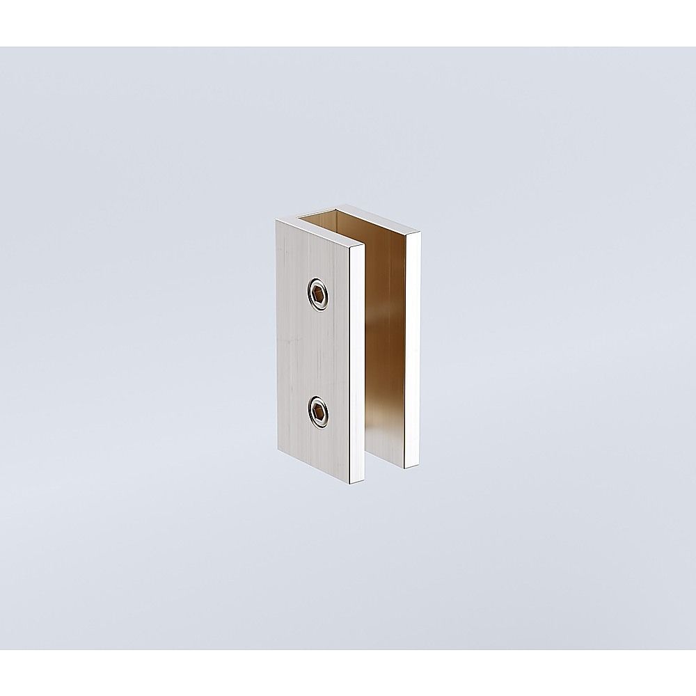 90x110cm Double Door Corner Shower Screen with Nickel Brackets and Brass Hinges, Square double pull Handle