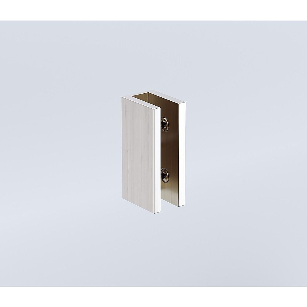 110x120cm Double Door Corner Shower Screen – Nickel U-Brackets, Brass Hinges & Square Double Pull Handle