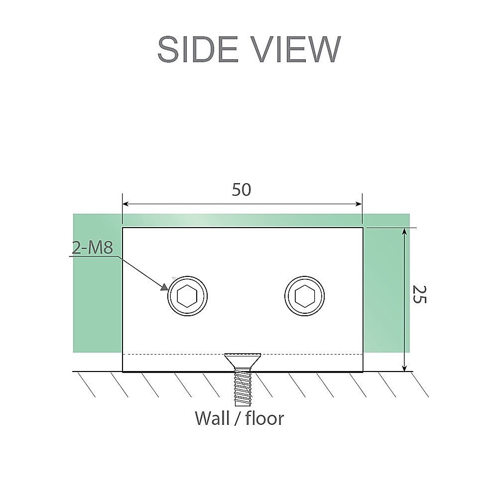 110x120cm Double Door Corner Shower Screen – Nickel U-Brackets, Brass Hinges & Square Double Pull Handle