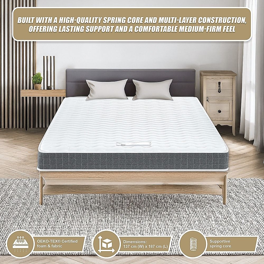 Double Memory Foam Mattress – OEKO-TEX® Textile & CertiPUR-US® Certified Foam