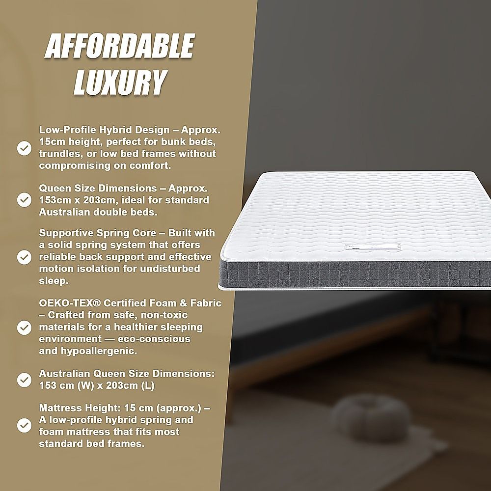 Queen Memory Foam Mattress – OEKO-TEX® Textile & CertiPUR-US® Certified Foam