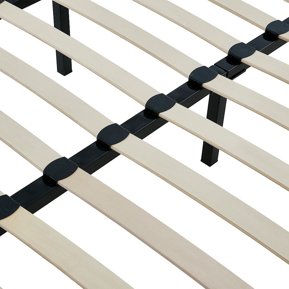 Metal Bed Frame for Single Mattress – Black Powder-Coated Steel Base