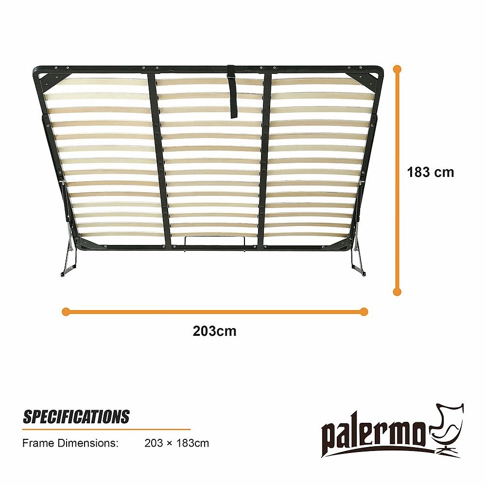Gas Lift Bed Mechanism – King Bed Frame with Wooden Slats