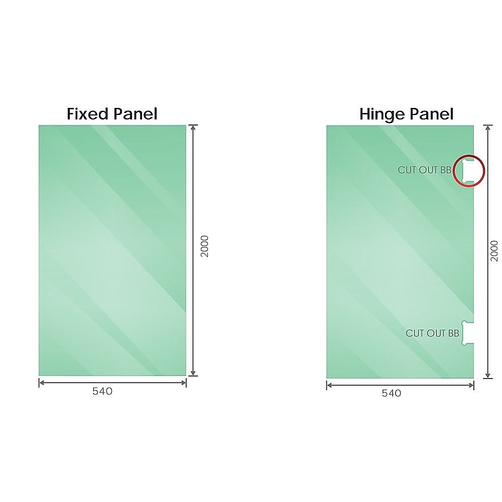 100cm Frameless Diamond Shower Screen with Gunmetal Channels and SS Hinges