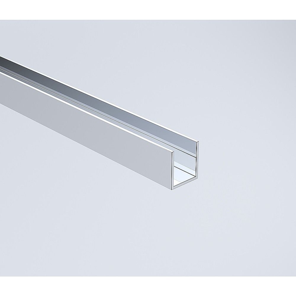 120cm Wall to Wall Frameless Shower Screen – Chrome Wall Channel with SS Hinges for Contemporary Style