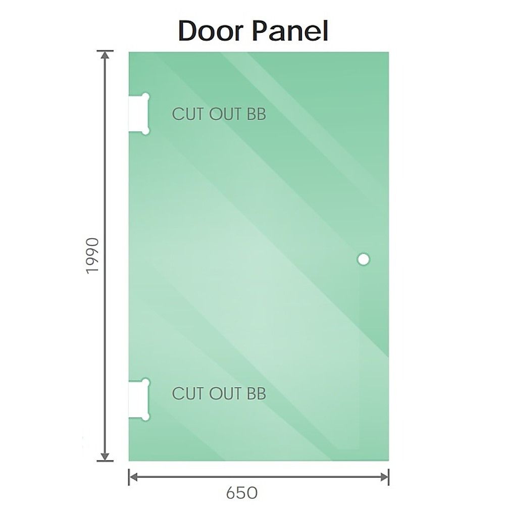 120cm Wall to Wall Frameless Shower Screen – Chrome Wall Channel and Floor Channel with SS Hinges for Contemporary Style